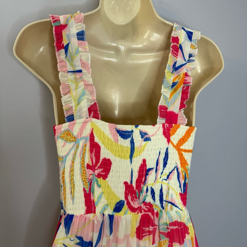 Flying Tomato Tropical Flower Printed Maxi Dress Vacation Costal Women's M - Picture 9 of 10